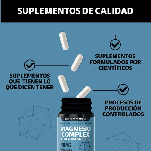 MAGNESIO COMPLEX | 4 tipos: Glicinato + Citrato + Gluconato + Óxido